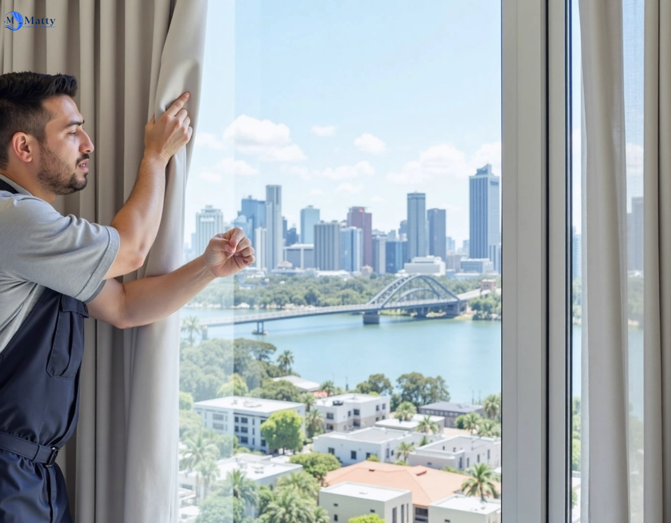 Professional curtain steam cleaning service tamborine-mountain QLD by Matty Curtain Cleaning